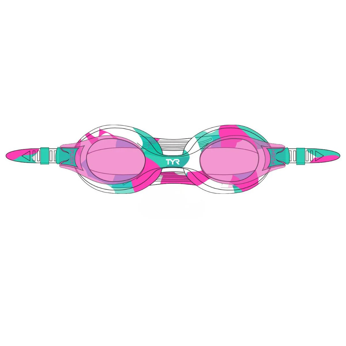TYR Kid's Swimple Tie Dye Mirrored Goggles - Image 15
